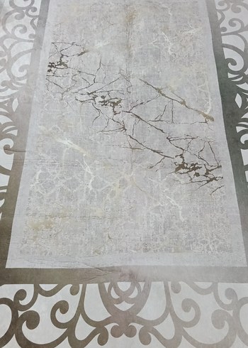 Bej ve Gri Desenli Modern Halı