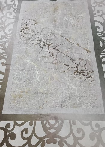  Beden Bej ve Gri Desenli Modern Halı