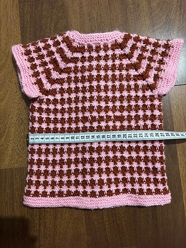 Yün örgü bebek yeleği - Görsel 6