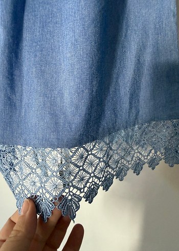 Bohem Mavi Denim  Bluz - Görsel 3