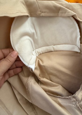 Bej Kısa Kollu Kadın Blazer Ceket - Görsel 3