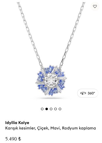 swarovski Çiçek Kolye