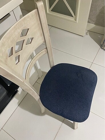 Sandalye 4 adet koyu mavi renk