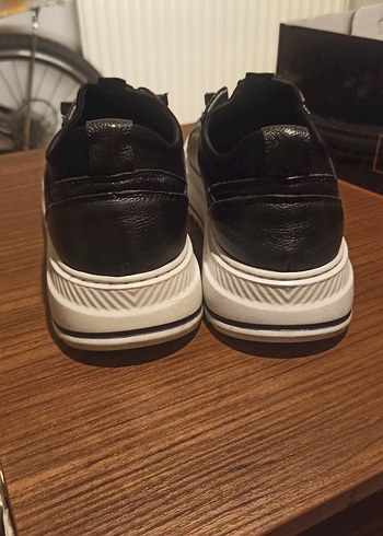 BTM Originals Outwear Siyah Deri Görünümlü Sneaker - 40 Numara - Görsel 5