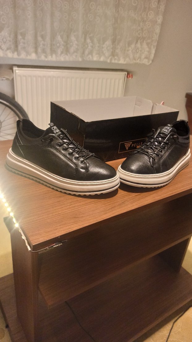 BTM Originals Outwear Siyah Deri Görünümlü Sneaker - 40 Numara - Görsel 2