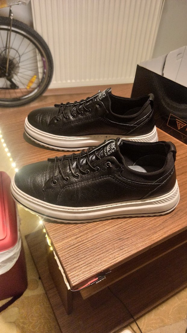 BTM Originals Outwear Siyah Deri Görünümlü Sneaker - 40 Numara - Görsel 3