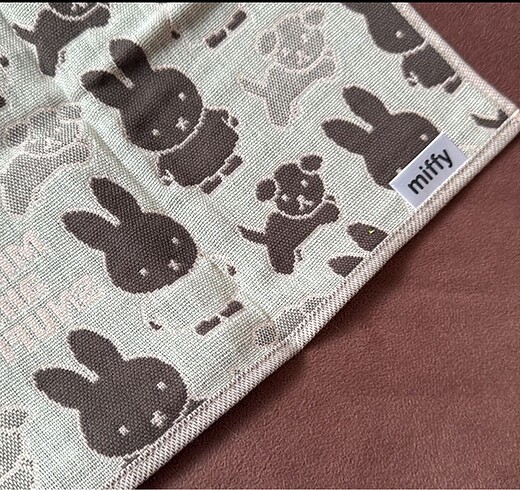  Beden gri Renk Miffy Havlu Muslin