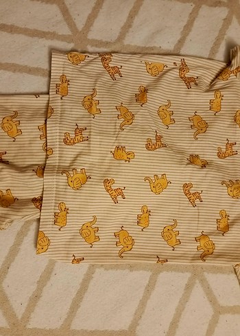 5 Yaş Beden camel Renk LCW Baby Kısa Kollu Pijama Takımı