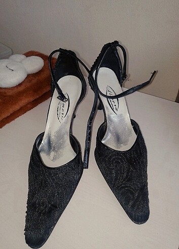 kitten heels vintage ince kısa topuklu ayakkabı