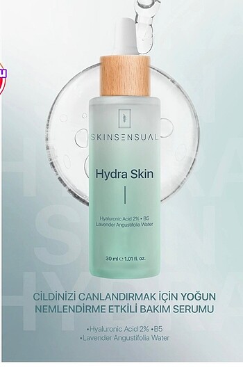 Hyraluronic asitli nemlemdirici serum