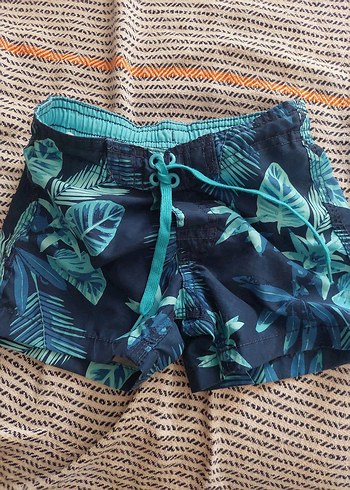 H&M cırtlı Mavi Bohem Erkek Mini Mayo