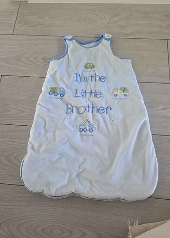 Mavi Nakışlı Bebek Önlüğü - Görsel 5