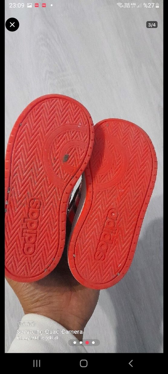 Gri Erkek Çocuk Spor Ayakkabı Velcro - Görsel 3