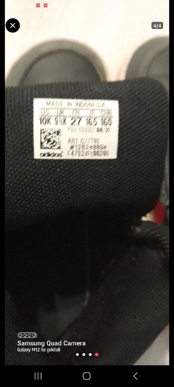 Gri Erkek Çocuk Spor Ayakkabı Velcro - Görsel 4