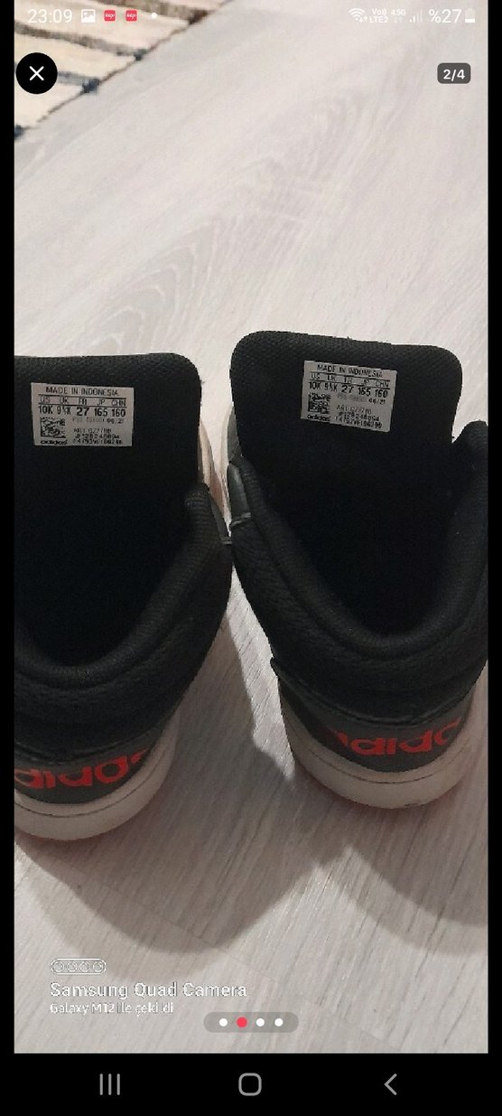 Gri Erkek Çocuk Spor Ayakkabı Velcro - Görsel 2