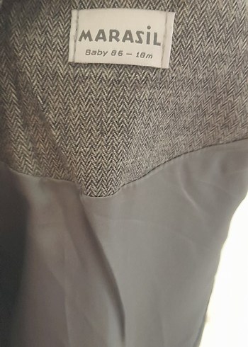 Erkek Çocuk Gri Düğmeli Yelek - Görsel 3