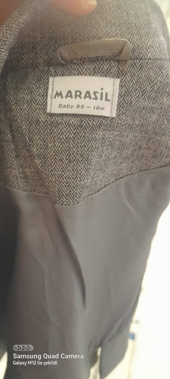 Bej Keten erkek bebek  Ceket - Görsel 3