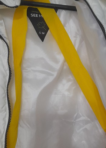 Beyaz Fermuarlı Kadın Midi Kaban s m beden uyumlu - Görsel 4