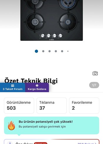 Bosch Siyah Gazlı Ocak - Görsel 3