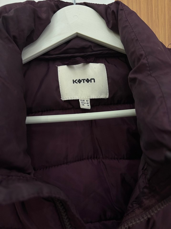 Koton Bordo Kadın Şişme Mont - Görsel 3