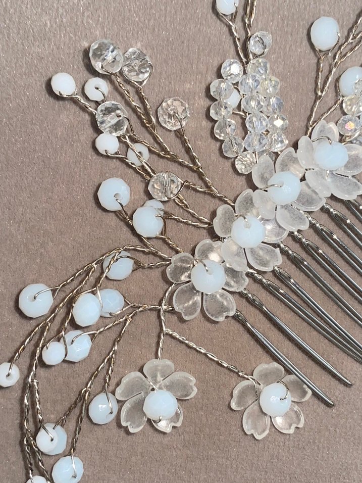 Çiçek desenli saç aksesuarı, sorunsuz - Görsel 3