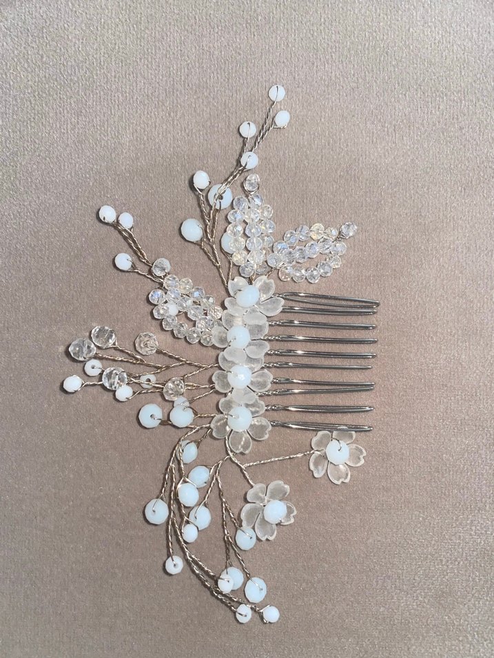 Çiçek desenli saç aksesuarı, sorunsuz - Görsel 4