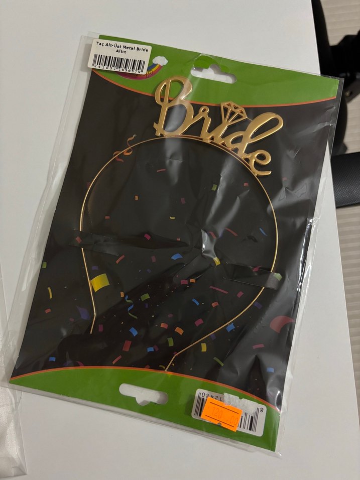 Hiç kullanılmadı - Bride to Be Parti Aksesuarları taç ve kuşa - Görsel 2