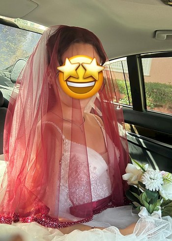 Seda Kurt Duvak Kuşak Seti Bordo - Görsel 6