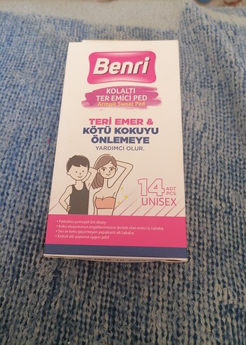 Benri Unisex Kolaltı Ter Emici Ped 14 Adet