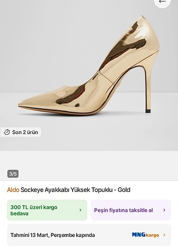 36 Beden Gold Altın sarısı metalik topuklu ayakkabı stiletto