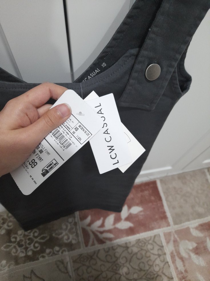 Siyah Keten Askılı Midi Kadın Tulum - Görsel 3