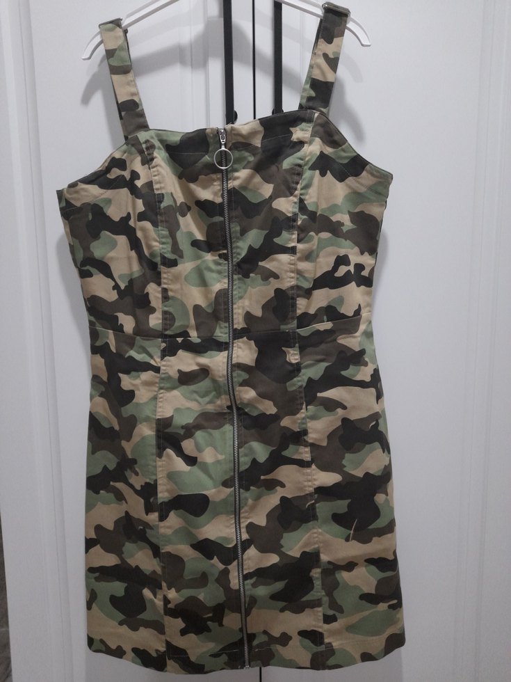 Kadın Kamuflaj Midi Elbise - Görsel 2