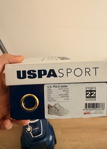 Kız Çocuk Beyaz Spor Ayakkabı Cırt Cırtlı - Görsel 2