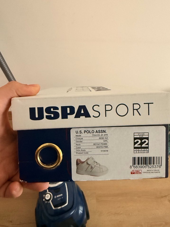 Kız Çocuk Beyaz Spor Ayakkabı Cırt Cırtlı - Görsel 2