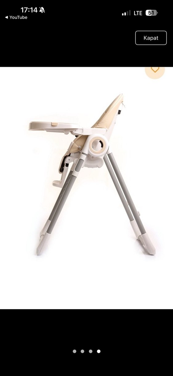 Bej Çocuk Mama Sandalyesi - Görsel 4