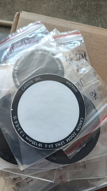Lens ön çerçeve sticker
