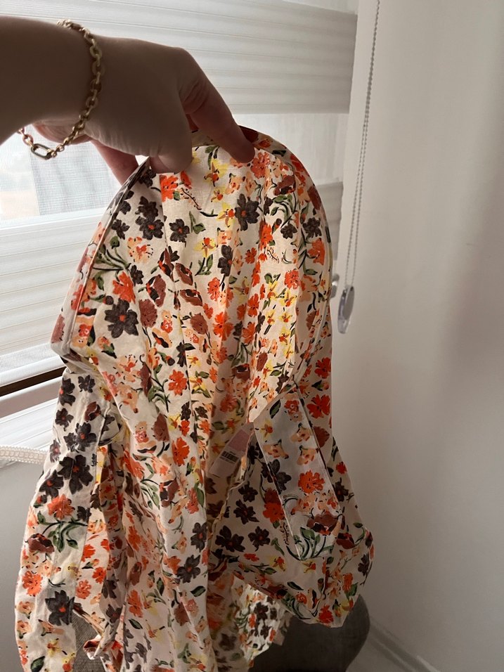 Çiçek Desenli emzirme örtüsü - Görsel 3