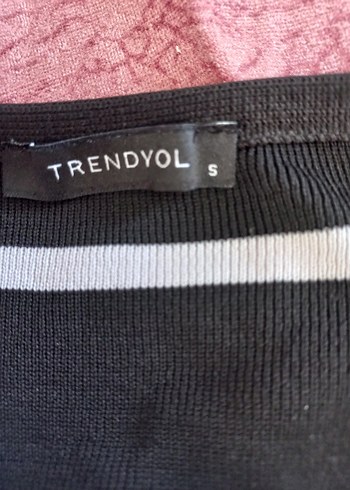 Çizgili Siyah Hamile Triko Bluz - Görsel 3