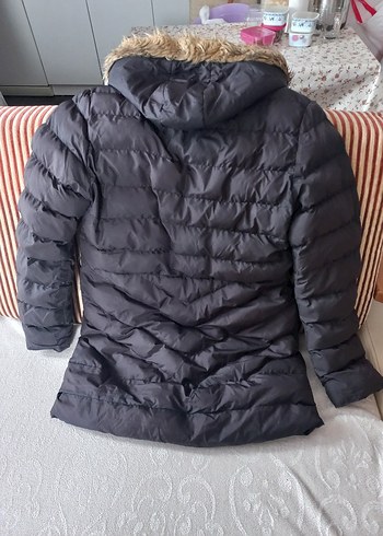 Siyah Kadın Midi Kışlık Mont - Görsel 2