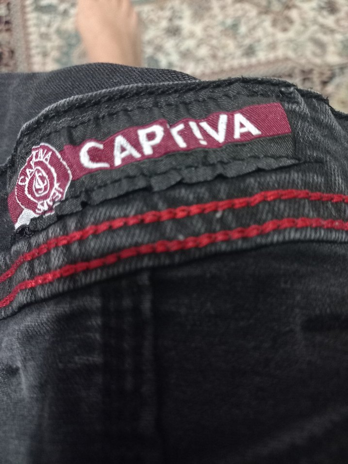 Erkek Siyah Kemerli Regular Fit Denim Pantolon - Görsel 2