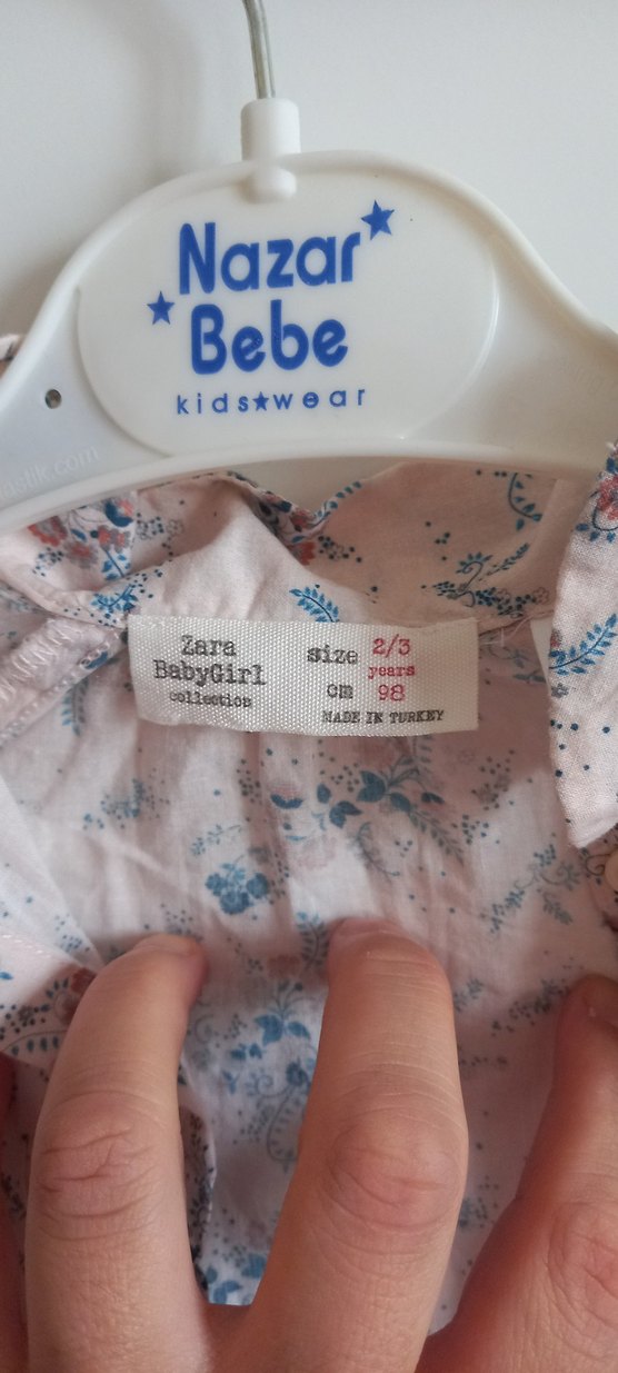 Bohem Stil Bej Kız Gömlek 2 3 yaş - Görsel 3