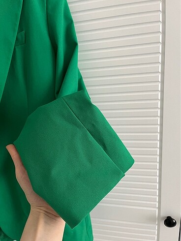 36 Beden yeşil Renk Yeşil blazer ceket
