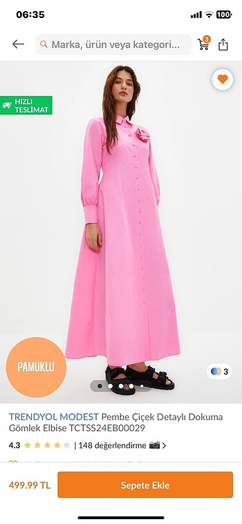 Pembe elbise