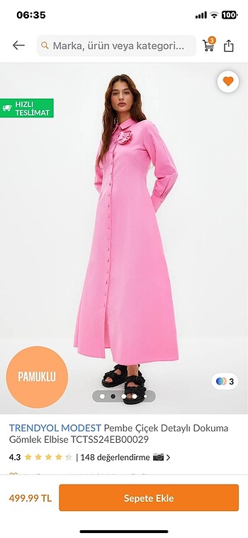Trendyol & Milla Pembe elbise