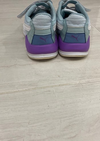Puma Kız Çocuk Mor Bağcıklı Cırtlı Spor Ayakkabı