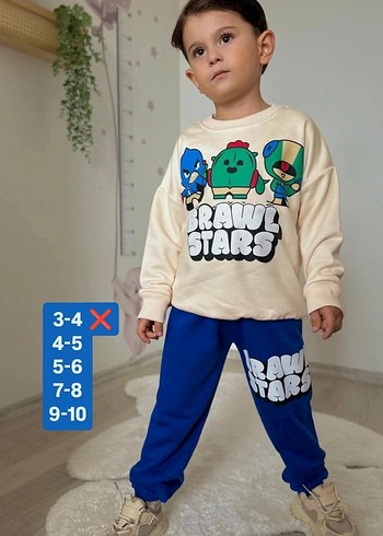 Erkek Çocuk Mavi Brawl Stars Eşofman Altı