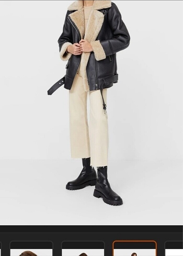 Stradivarius biker mont - Görsel 2