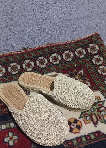 Nakışlı Örgü Bohem Kadın Terlik