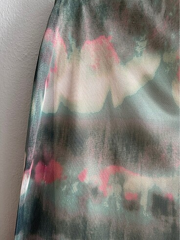 Kalem Batik Tül Midi Etek - Görsel 6