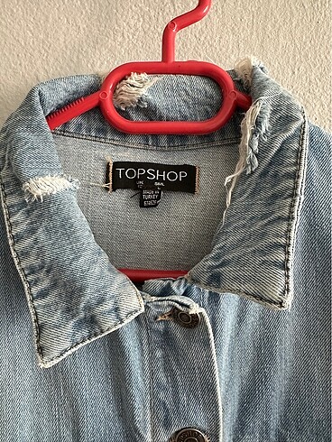 Uzun Yırtık Kot Ceket - Görsel 6